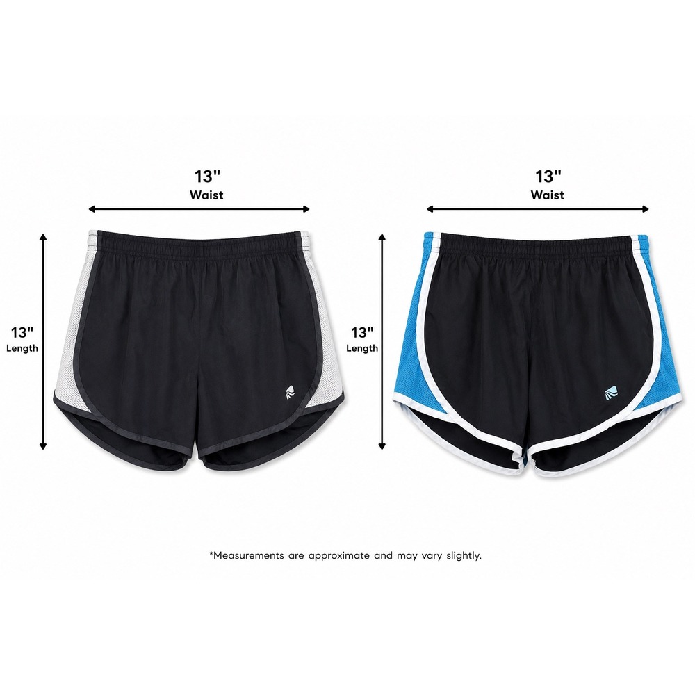 Bundle Marika Tek Womens Running Shorts Black Mesh Side Panels Size Medium Gym